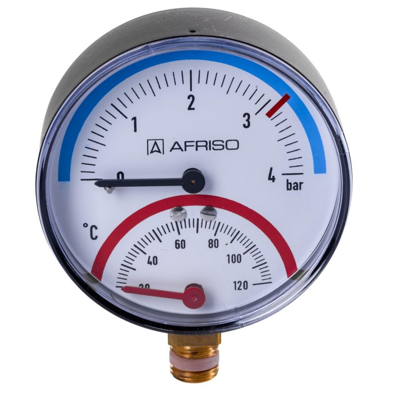 Termomanometr Afriso TM80 0-4bar RAD 20-120 12.7 mm 1 szt.