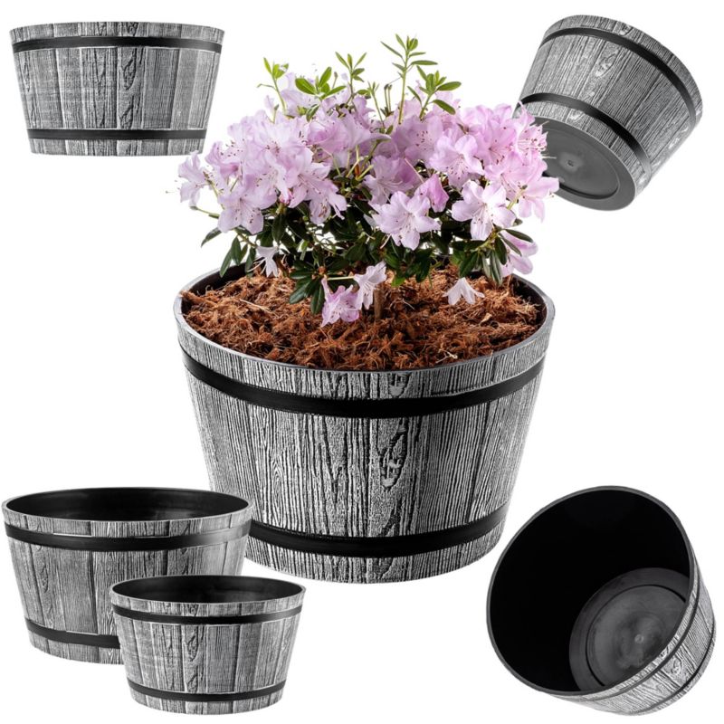 KADAX Donica Ogrodowa Osłonka 30+40cm Jasny szary