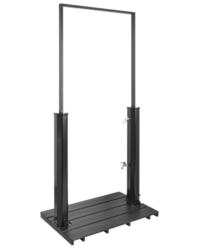 Prysznic ogrodowy solarny wolnostojący Maracaibo Czarny 1 szt.