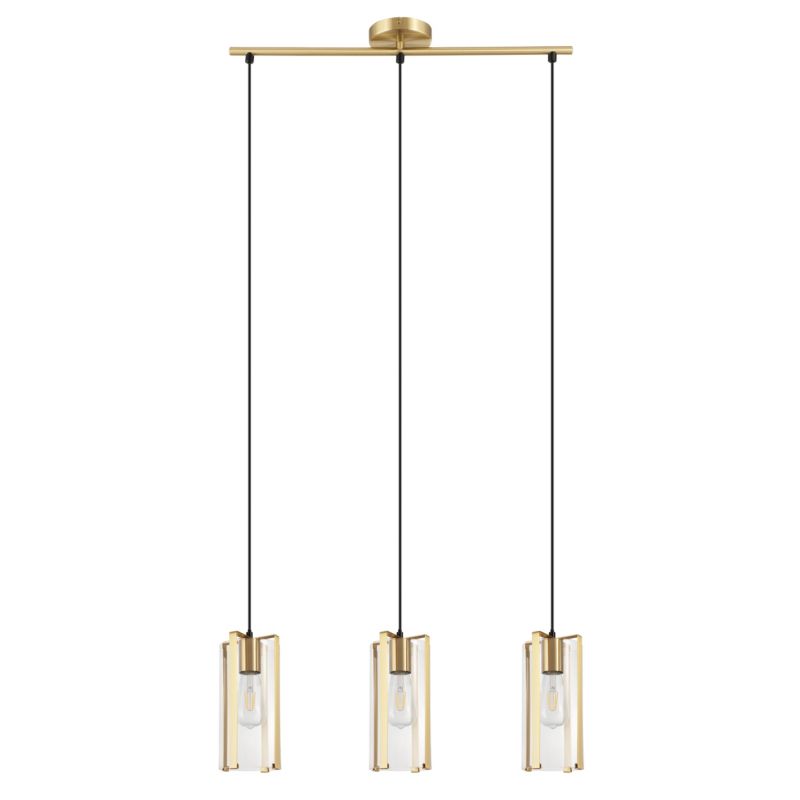 Lampa wisząca GoodHome Saiphi 3-punktowa E27 złota