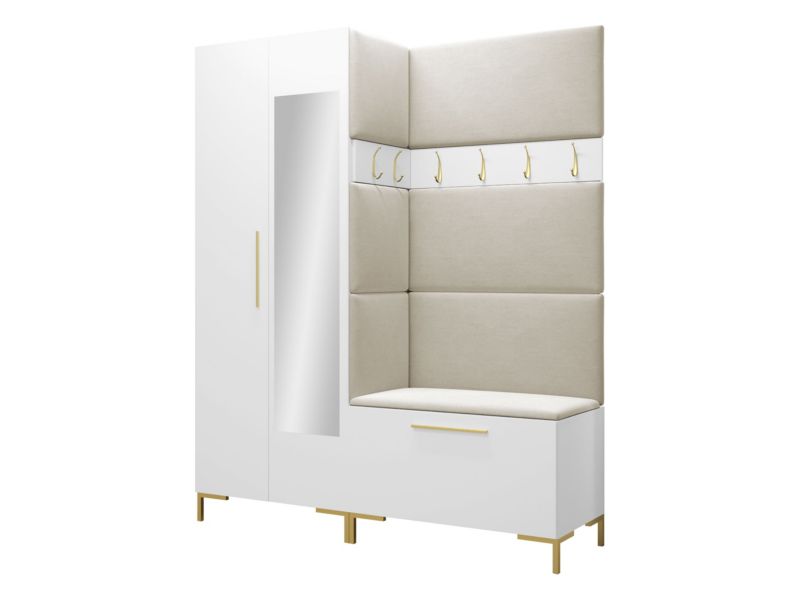 Garderoba MIRJAN 24 Zilion IX biały + beżowy 1 kpl.