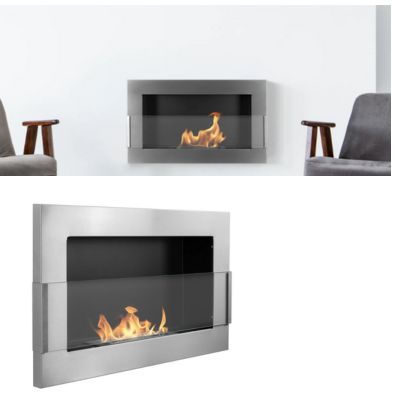 Biokominek BiokominkiGMT wiszący z szybą 650x400 inox 1szt.