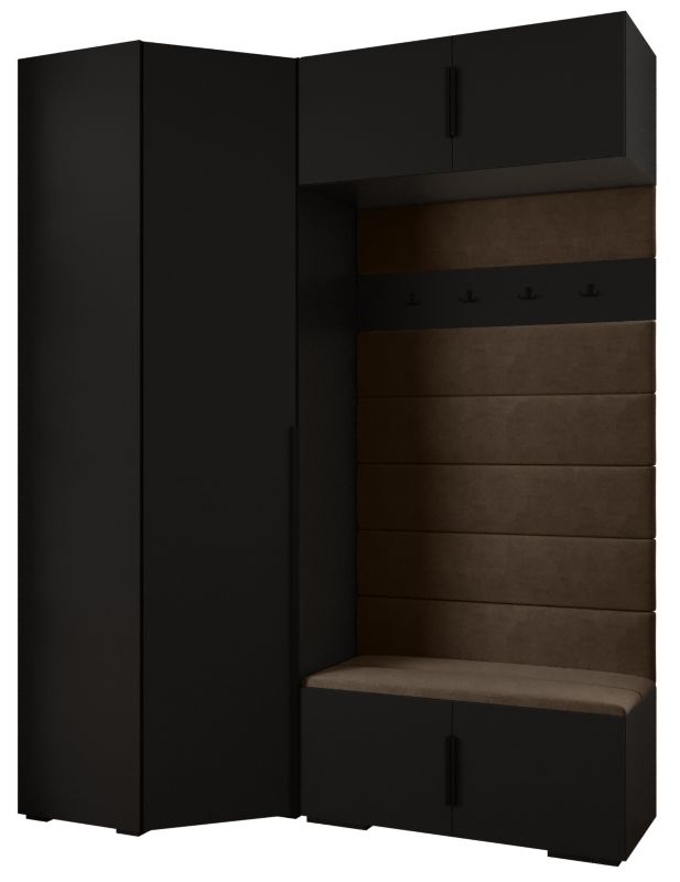 Garderoba do przedpokoju Abiks INOVA 1 Z21 czarny+czarny+manila04 1szt.