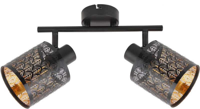 Spot Tuluza 2-punktowy E14 czarny