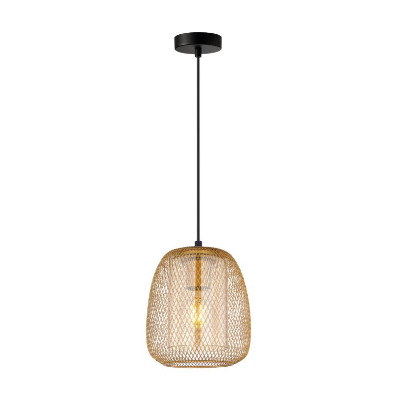 Lampa wisząca Italux Amiria 8177 złoto-bursztynowy-czarna nowoczesna 1xE27 x 1 szt.