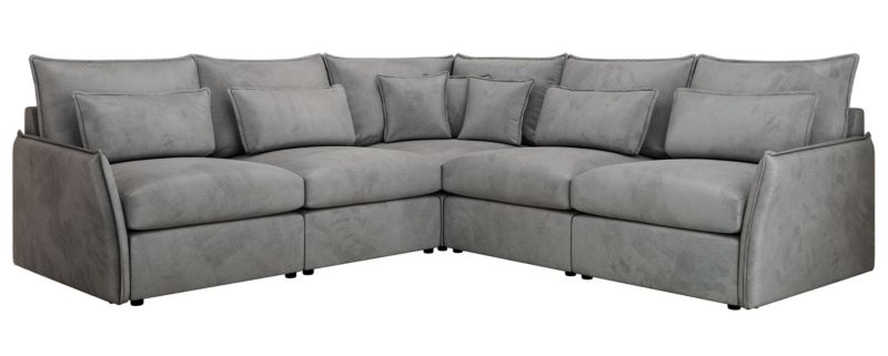 Narożnik MKS Meble VERSO L uniwersalny jasnoszary welwet 1szt.