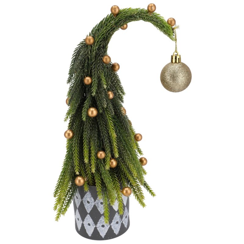 Choinka z odobami Jumi zielono-złota 30 cm