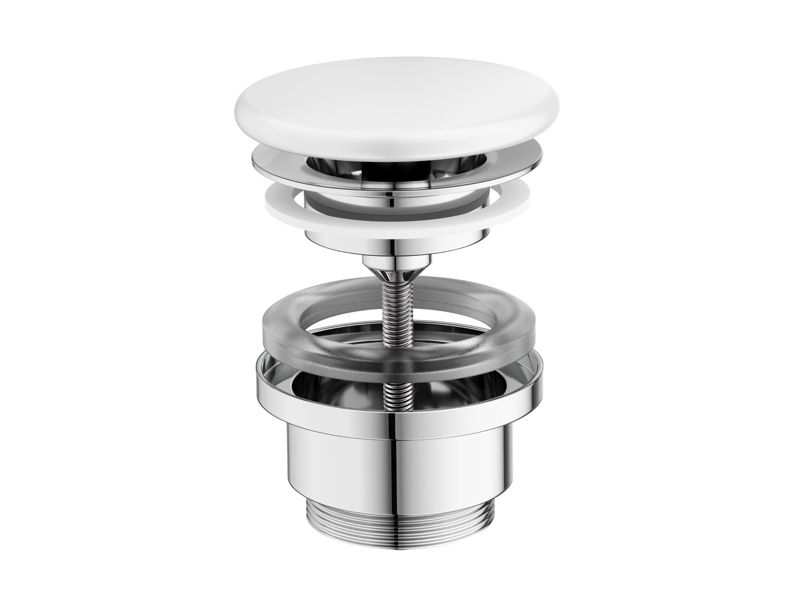 Korek umywalkowy ceramiczny stały Ravak Flat biały połysk 1 szt