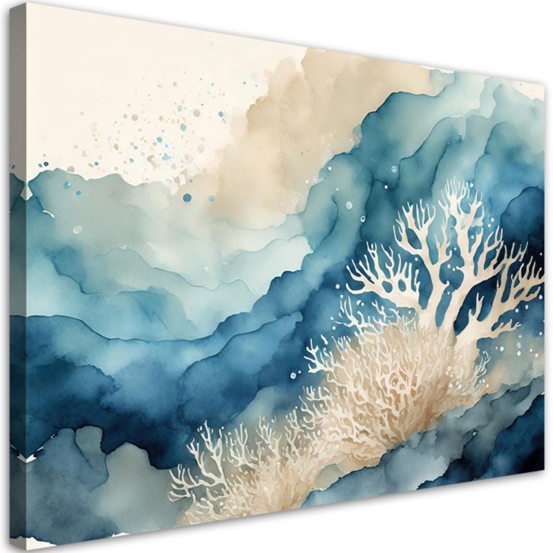 Obraz do salonu sypialni Feeby Rafa Koralowa Niebieski 100x70 cm 1szt