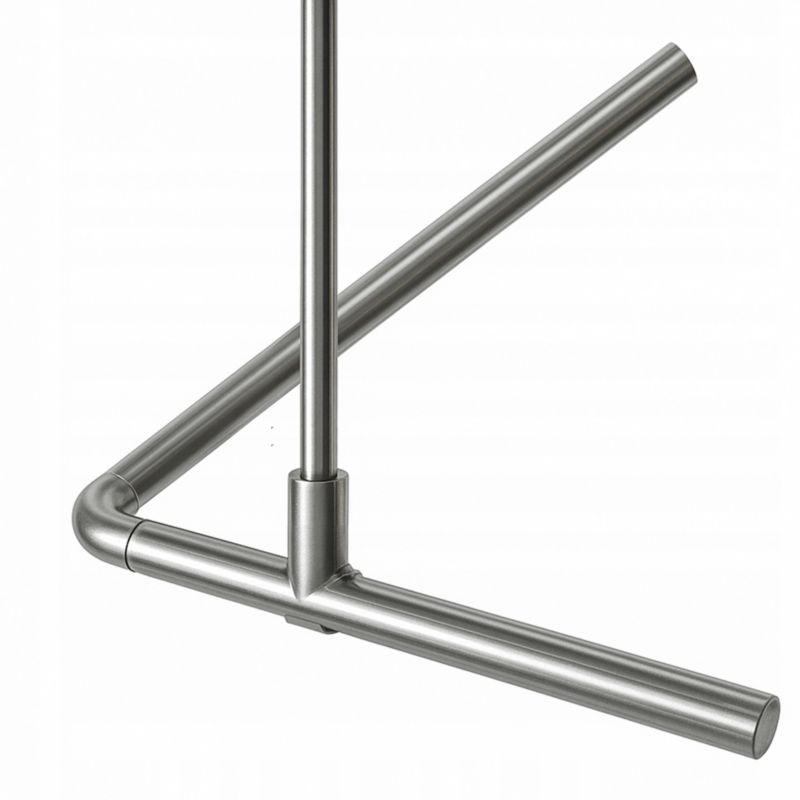 Podwieszenie do drążka prysznicowego kątowego Estiva 55 cm srebrne 27 mm 1 szt.