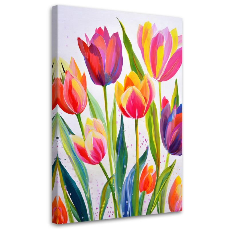Obraz nowoczesny Feeby Tulipany Akwarela Kolorowe 80x120cm 1szt