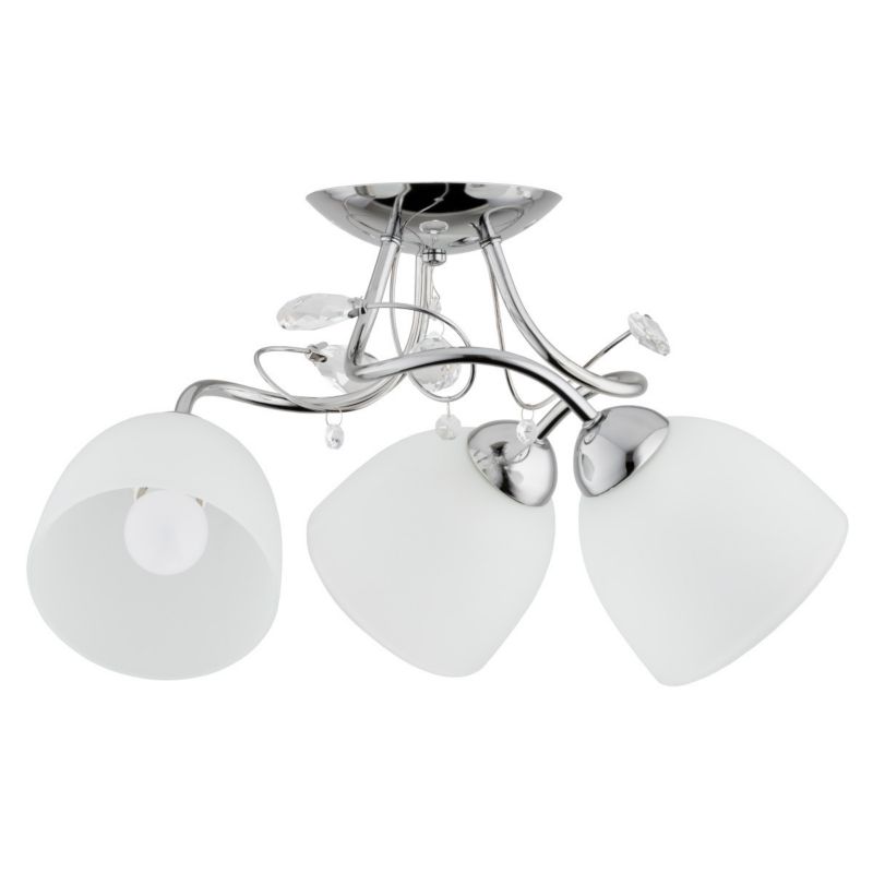 Lampa sufitowa wisząca Alfa Livia 3378 chromowana biała dekoracyjna 3xE27 x 15W 1 szt.