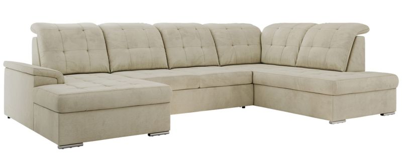 Narożnik MKS Meble MADRITO U strona prawa Beżowy welvet 1szt.