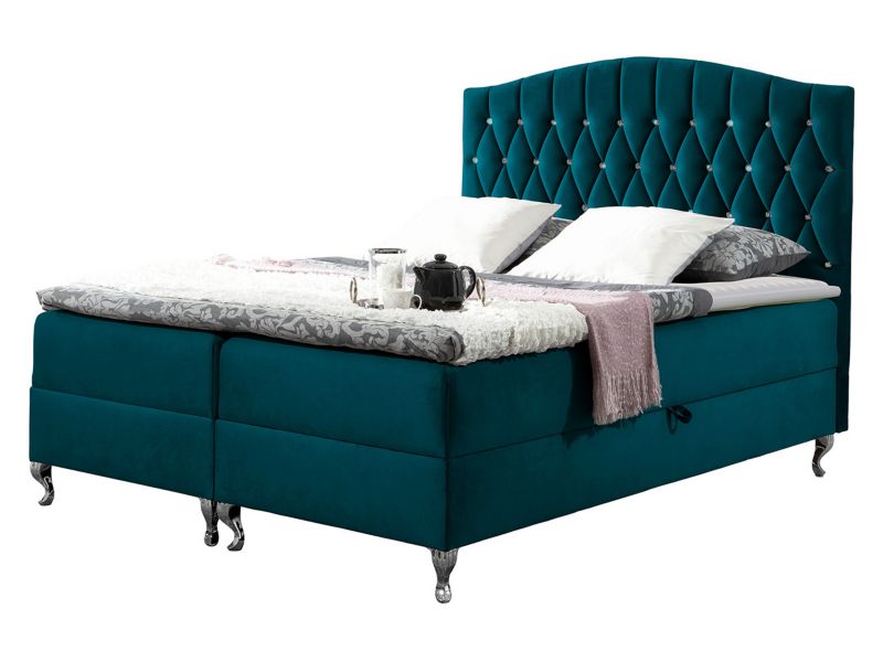 Łóżko kontynentalne MIRJAN 24 Puerto 180x200 ciemny turkus 1 szt.