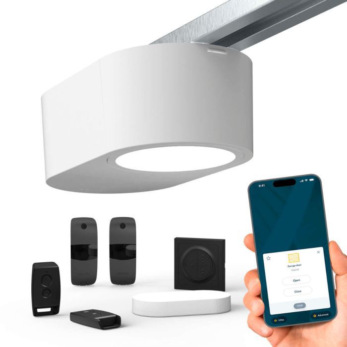 Zdalnie sterowany napęd do bramy garażowej Somfy Serenia 1100 io z Connectivity kit 1 szt.