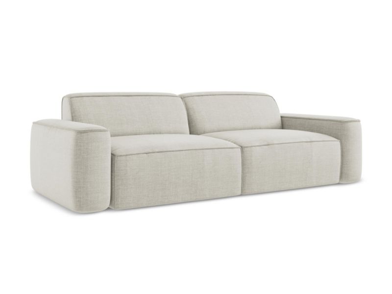 4-osobowa kanapa modułowa LaMiaSofa MELISSA z tkaniny strukturalnej 244x102 cm jasny beż 1 szt.