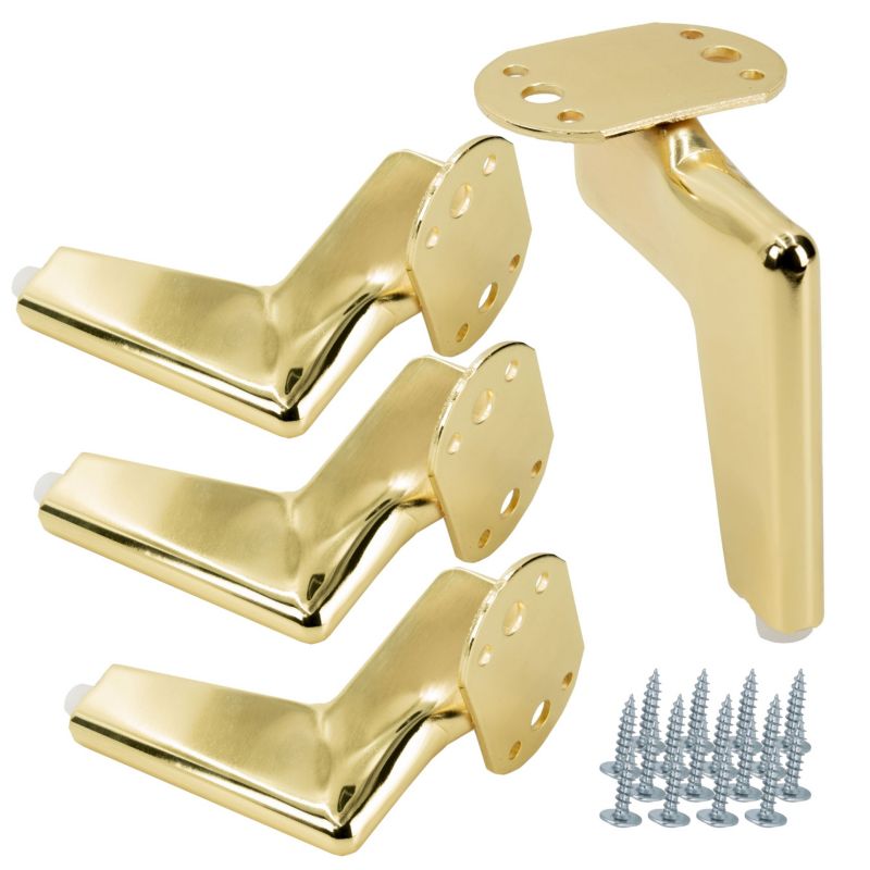 Zestaw noga meblowa B&B Loft złoty chrom wysokość 12 cm 4 szt