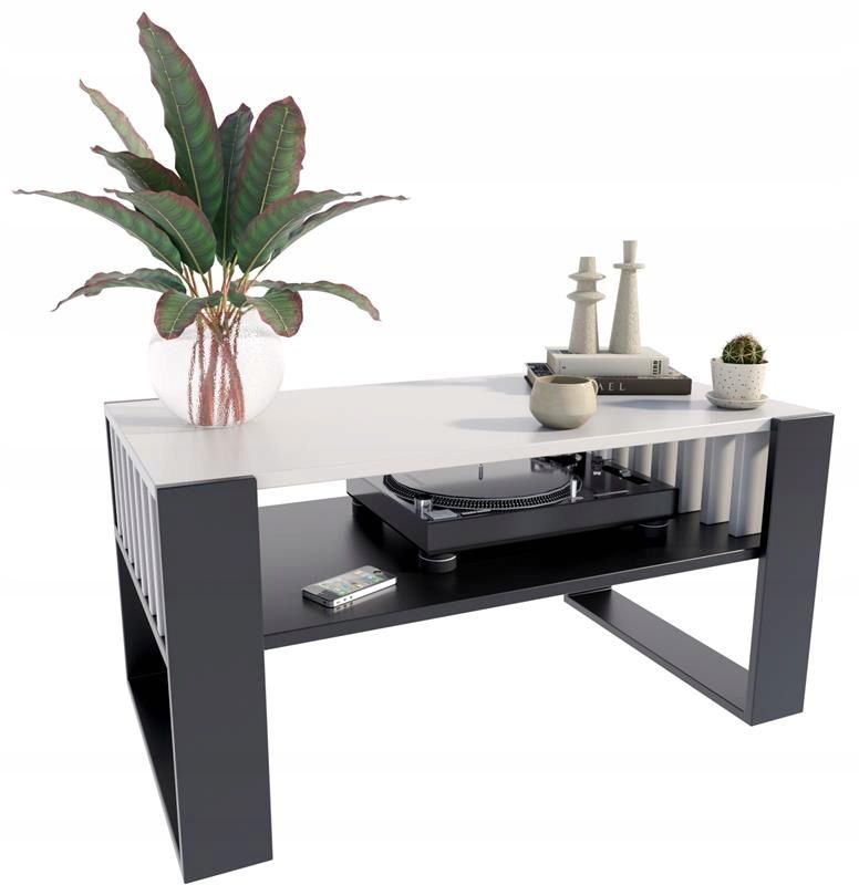 Ława Matkam stolik IGA 100 cm Per biały-czarny 1 szt.