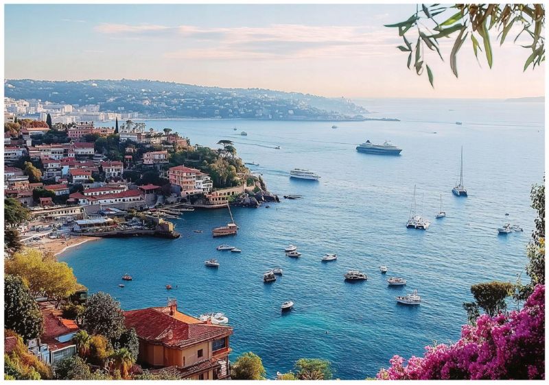 Fototapeta Morze Widok Miasto Ocean Do Salonu Sypialni WALLARENA 400x280 cm Tapeta Na Flizelinie 1 szt.