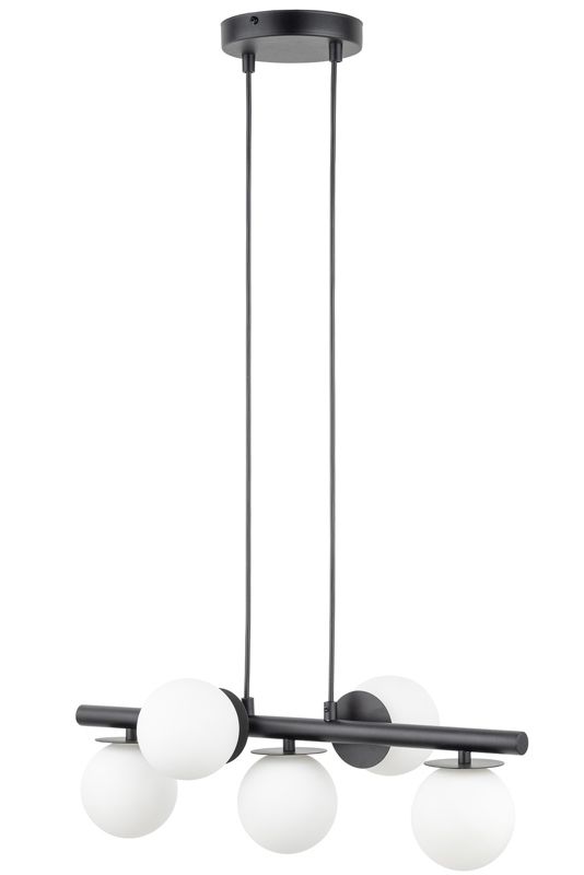 Lampa wisząca Sigma Lighting Avola 7057 czarno-biała dekoracyjna 5xG9 x 1 szt.