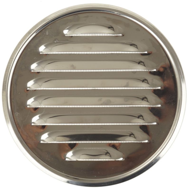 Kratka Wentylacyjna FEINZ Nierdzewna Z Kołnierzem Króćcem Fi 125 Mm Srebrna 1 szt.