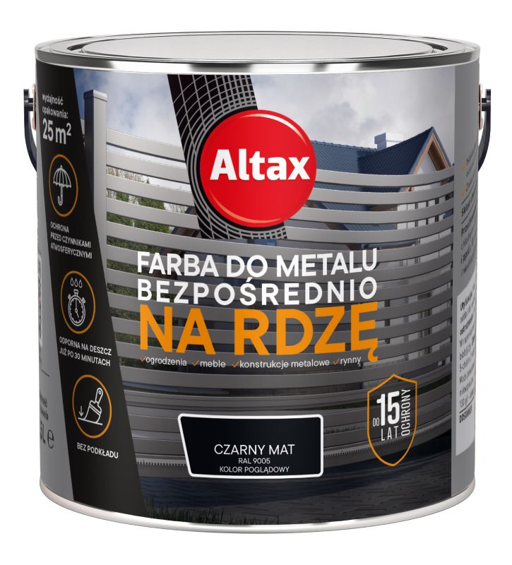 Farba antykorozyjna Altax czarny mat 2,5 l
