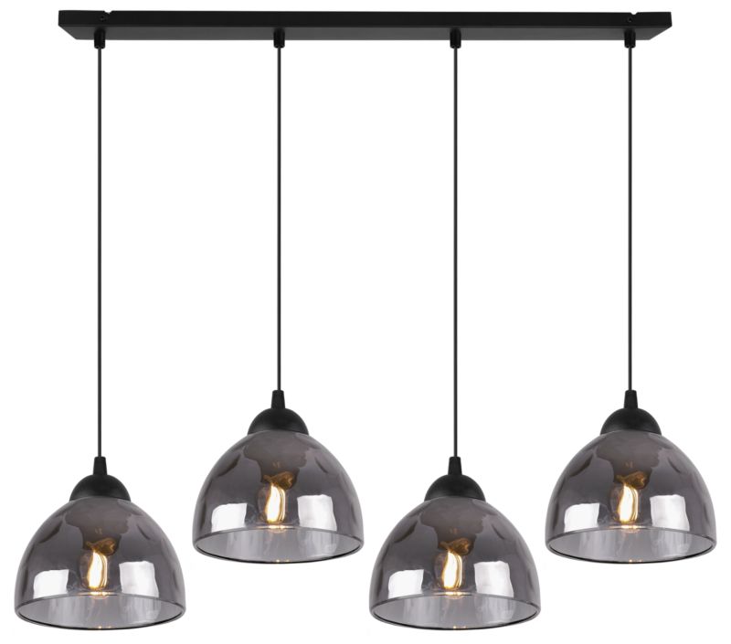 Lampa sufitowa wisząca Light Home LH Venice 4x E27 60W klosz grafitowy 1szt.