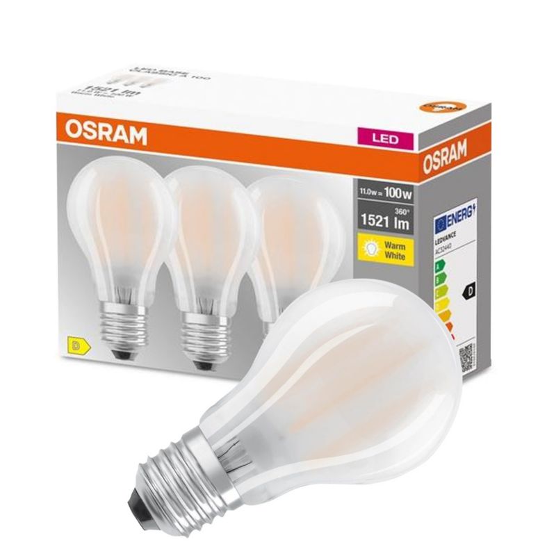 Żarówka LED Osram A60 E27 11W 1521lm 2700K 300st 3 szt.