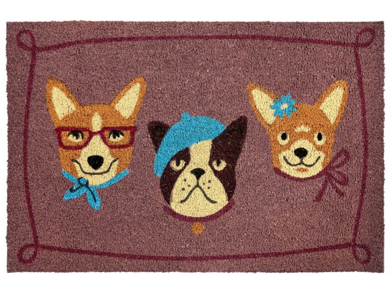 Wycieraczka Bababu Kolorowy 60 x 90 cm Pies Włókno kokosowe 1 szt.