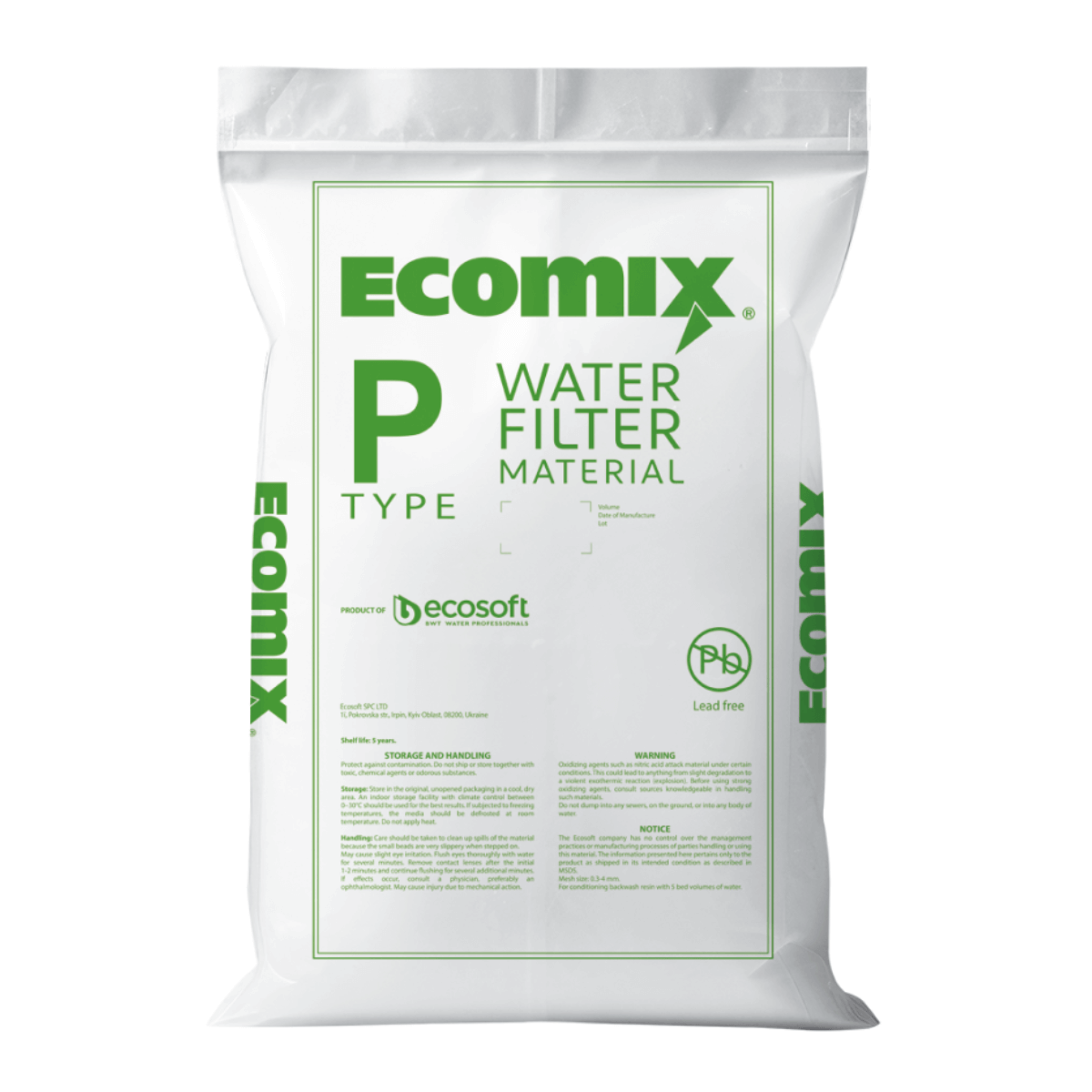 Ecosoft złoże filtrujące ECOMIX P 12 litrów.