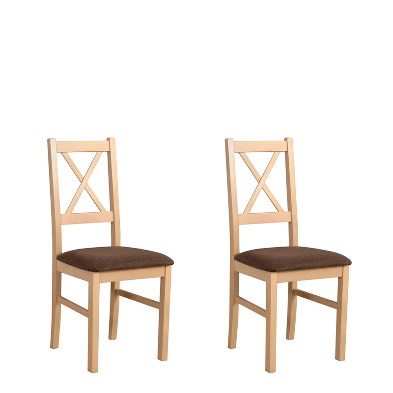 Drewniane krzesła z tapicerowanym siedziskiem NESTO