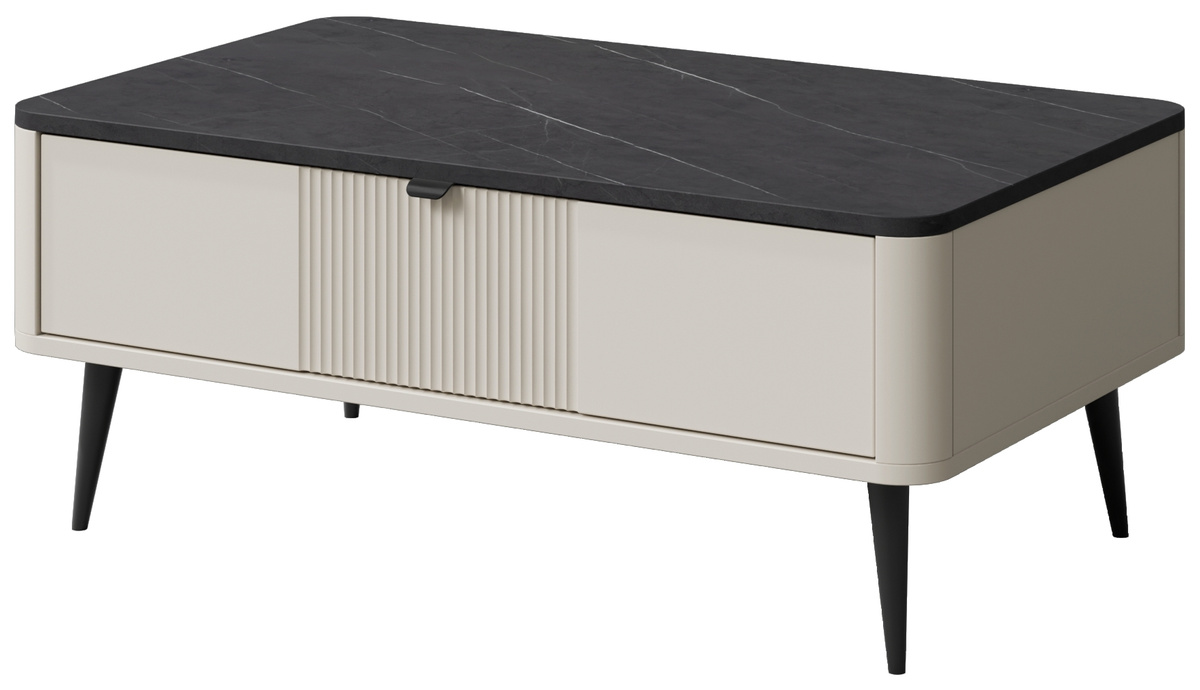 Stolik kawowy na nóżkach z szufladą do salonu MIREL 100x60 cm