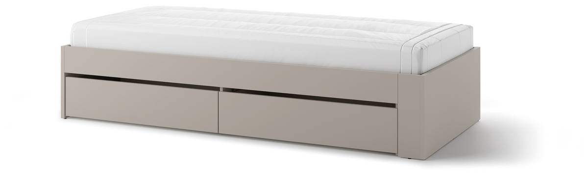 Łóżko 90x200 cm rozkładane młodzieżowe z szufladami WOOW clay gray