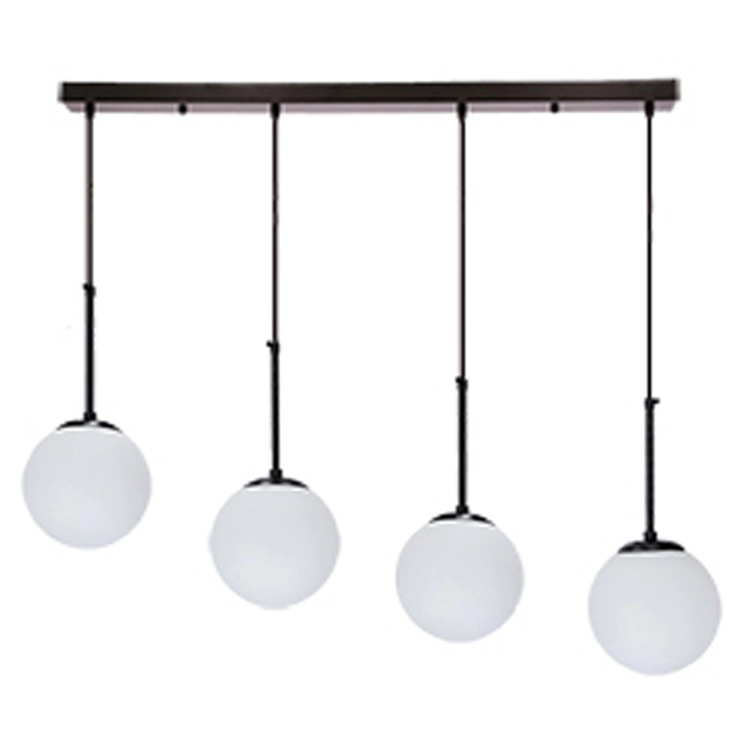 Candellux Lampa wisząca EMOP 4xE27 40W czarna z białymi kloszami