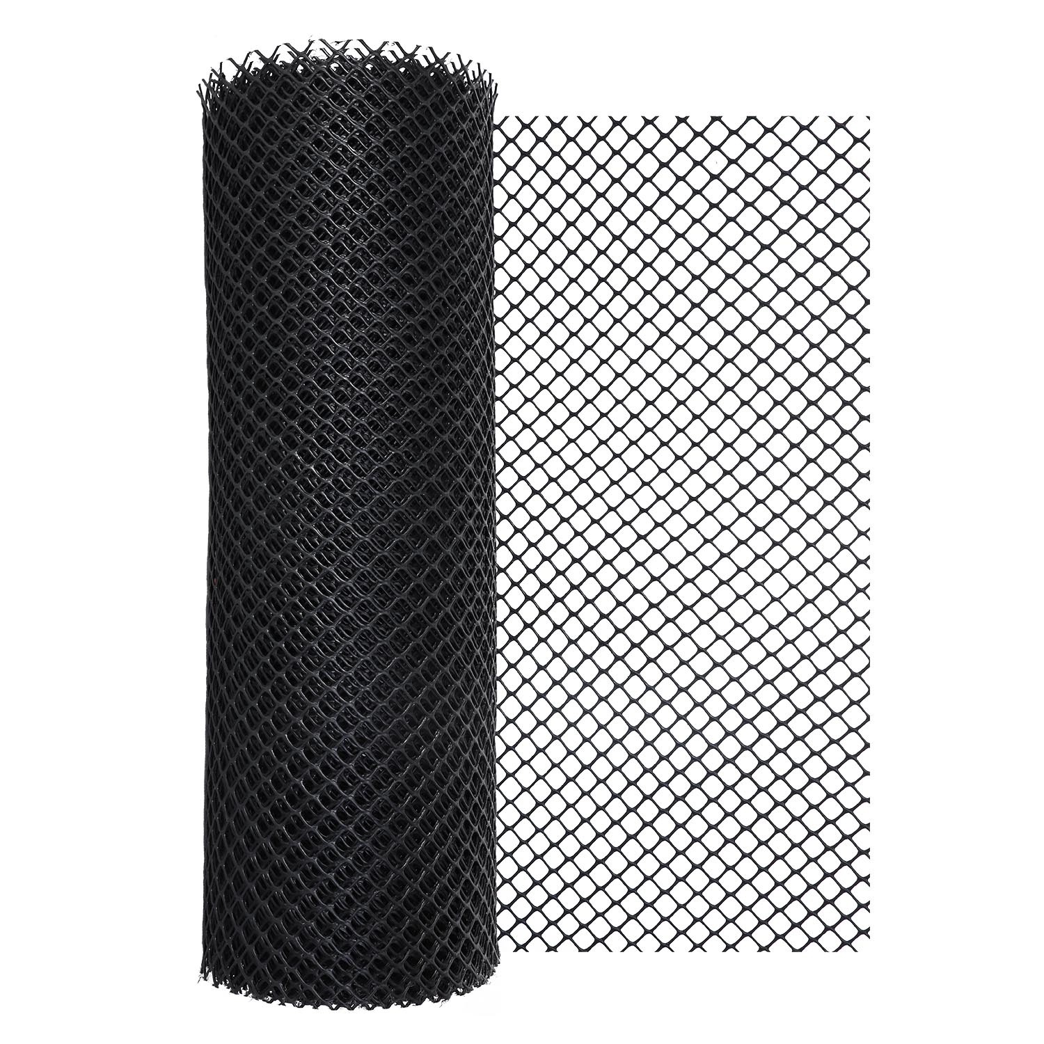 Siatka plastikowa 600 g/m2 ocz. 20 x 20 mm, czarna - 1 x 25 m