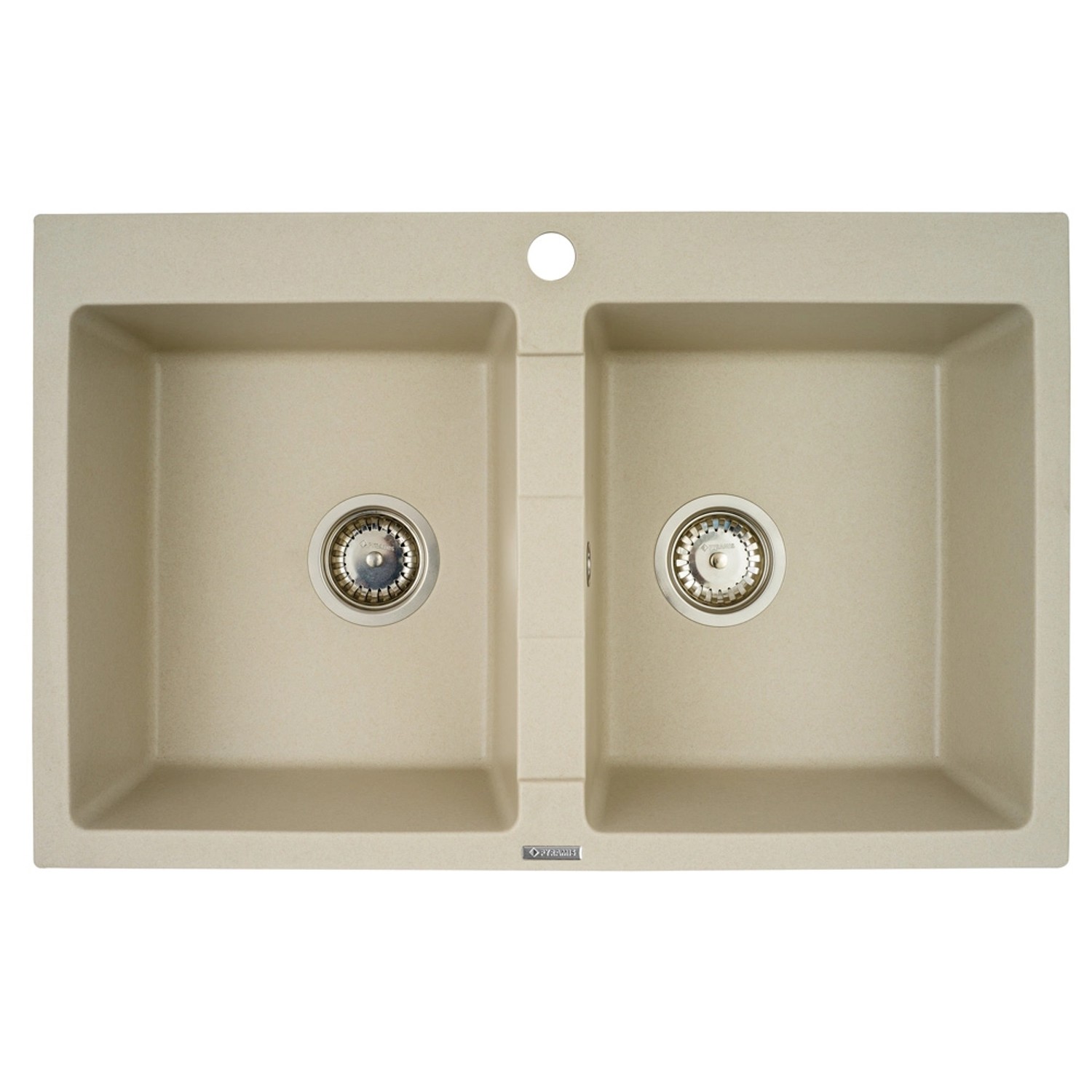 Pyramis Zlewozmywak Poros 2-kom. beż 78x50 cm