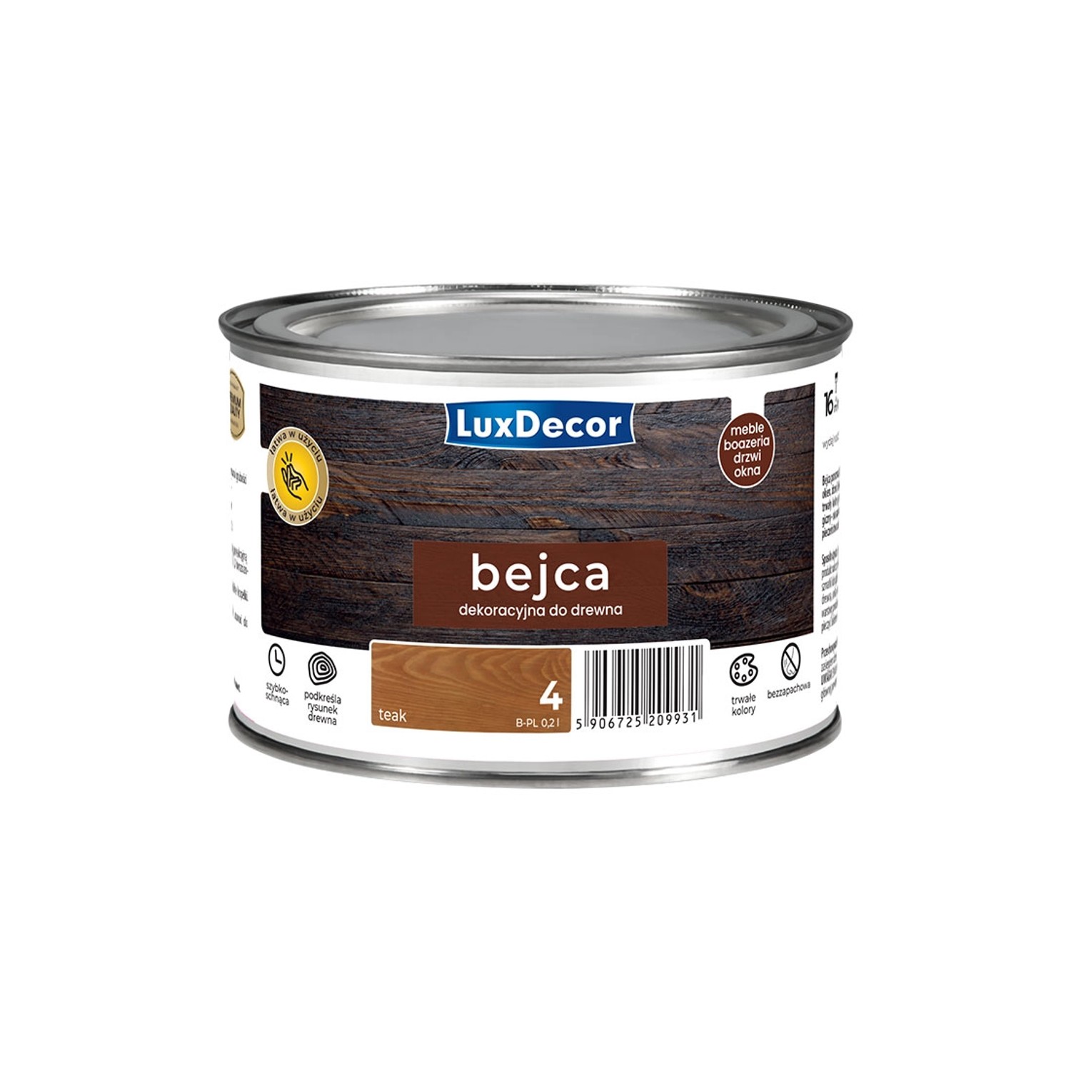 LuxDecor Bejca do drewna teak 0,2L