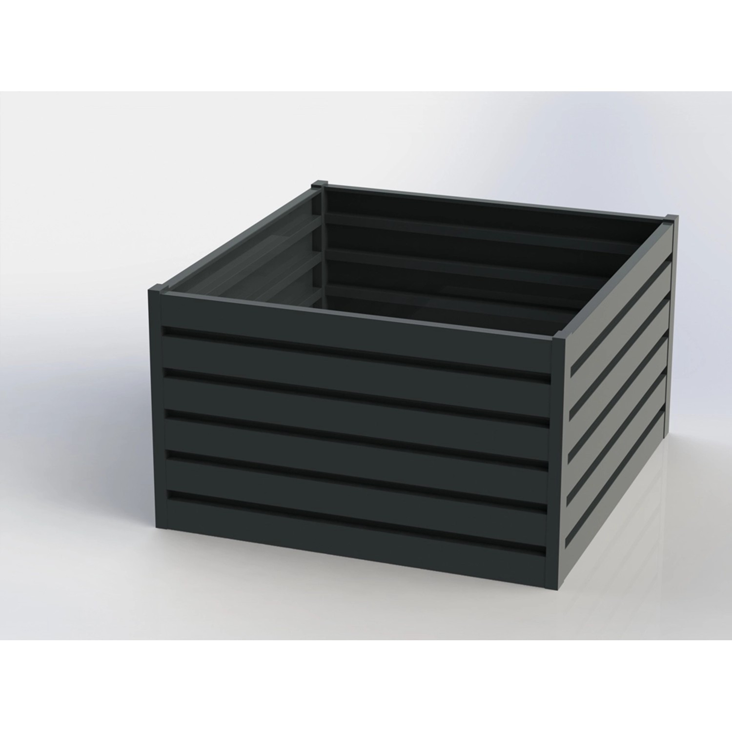 Rabata Warzywna 6-poziomów antracyt 100x100x60 cm