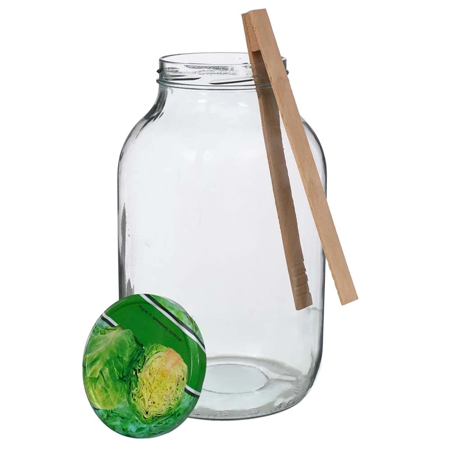 Słój z kolorową zakrętką - 4 l