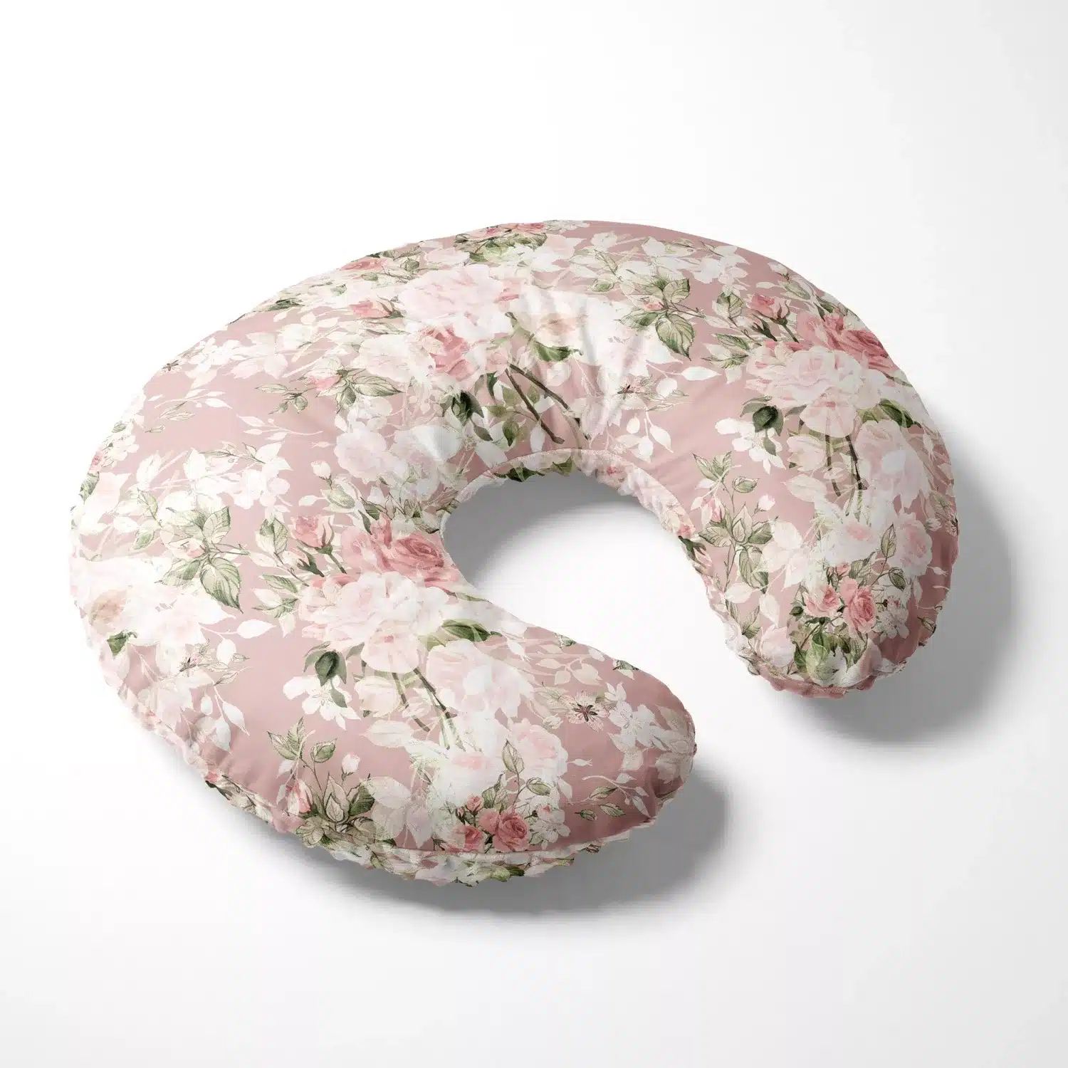 Poduszka rogal do karmienia Dusty Rose