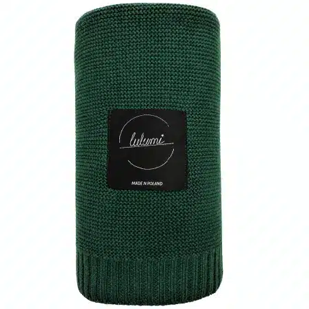 Kocyk bambusowy butelkowa zieleń LU