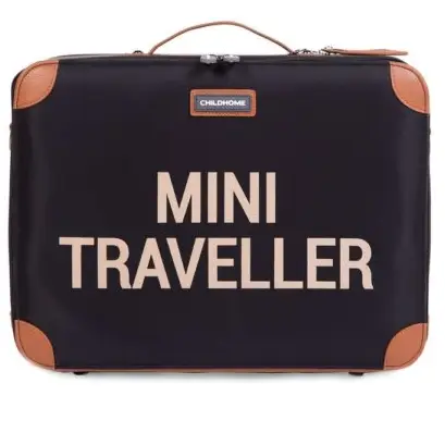 Childhome Walizka dziecięca Mini Traveller Czarno-Złota