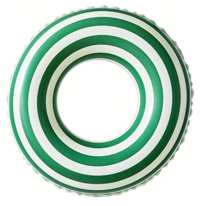 Kółko do pływania vintage zielono-białe paski - rozmiar do wyboru NS - 60 cm
