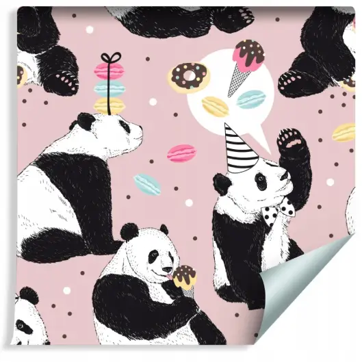 Tapeta Panda i Słodycze /247474307