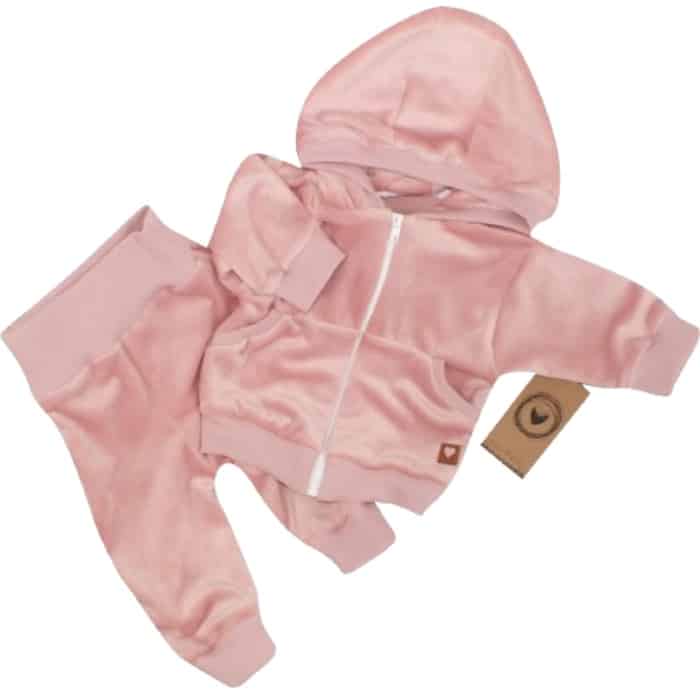 DRES NIEMOWLĘCY WELUROWY BRUDNY RÓŻOWY ZZ - 80