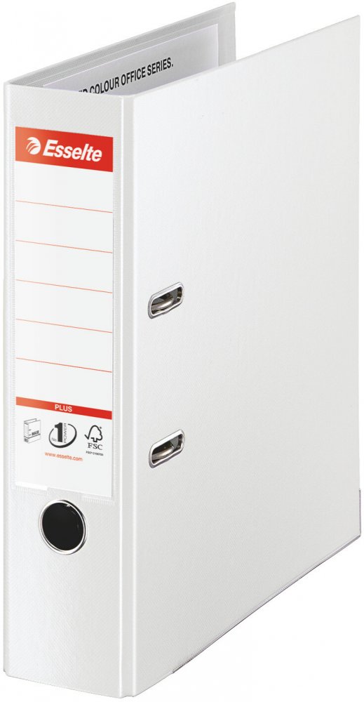 Segregator A4 Esselte No.1 Vivida Plus, 80mm, do 600 kartek, biały