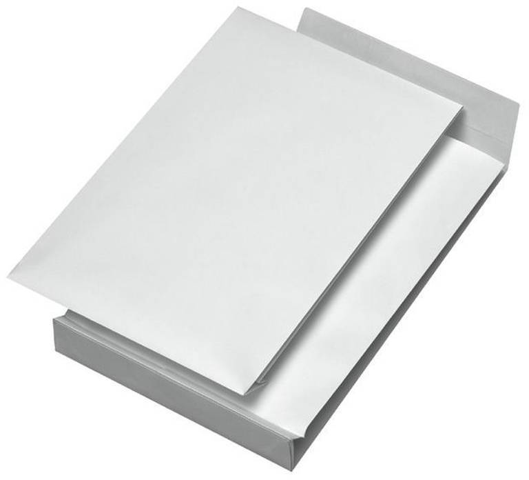 Koperta rozszerzana Rayan, B5 z paskiem HK, 10 sztuk, biały