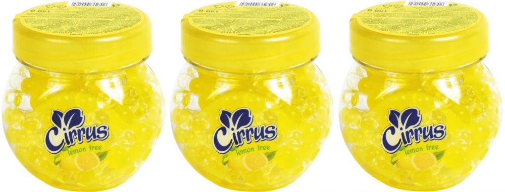 3x odświeżacz powietrza Cirrus kulki, lemon tree, żel, 150g