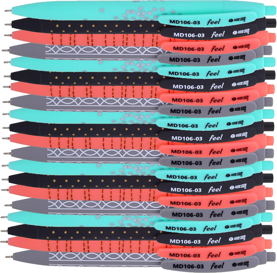 20x Długopis automatyczny MemoBe Feel, 0.7mm, z obudową Soft-Touch, niebieski