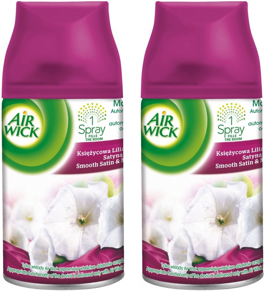 2x Wkład do odświeżacza automatycznego Air Wick Freshmatic, Księżycowa Lilia Otulona Satyną, 250ml